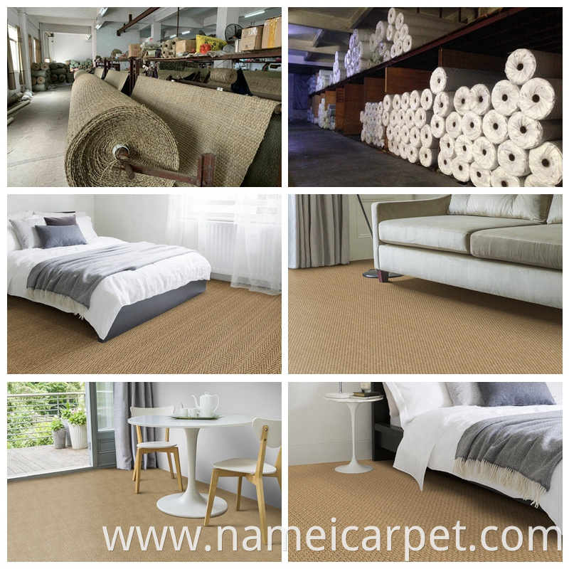 Natural Seagrass Carpet Rolls For Resort Office Home Hotel